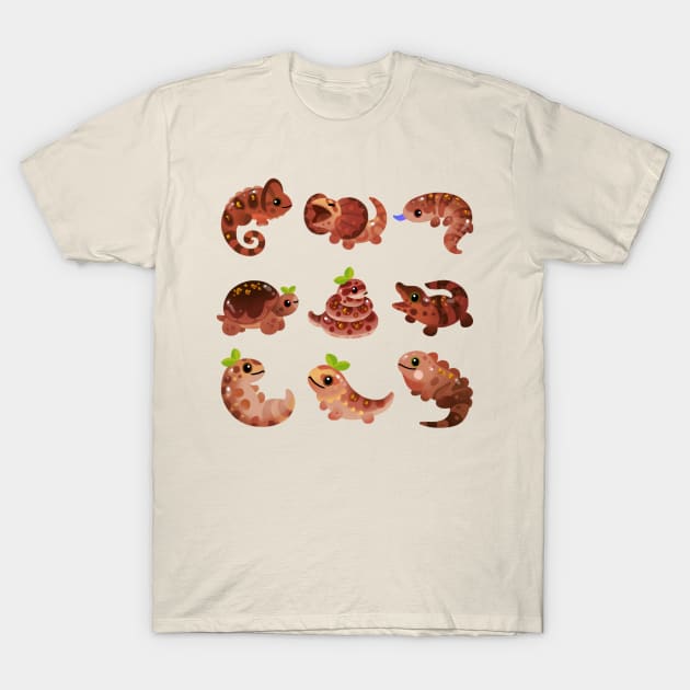 Chocolate Reptiles T-Shirt by pikaole